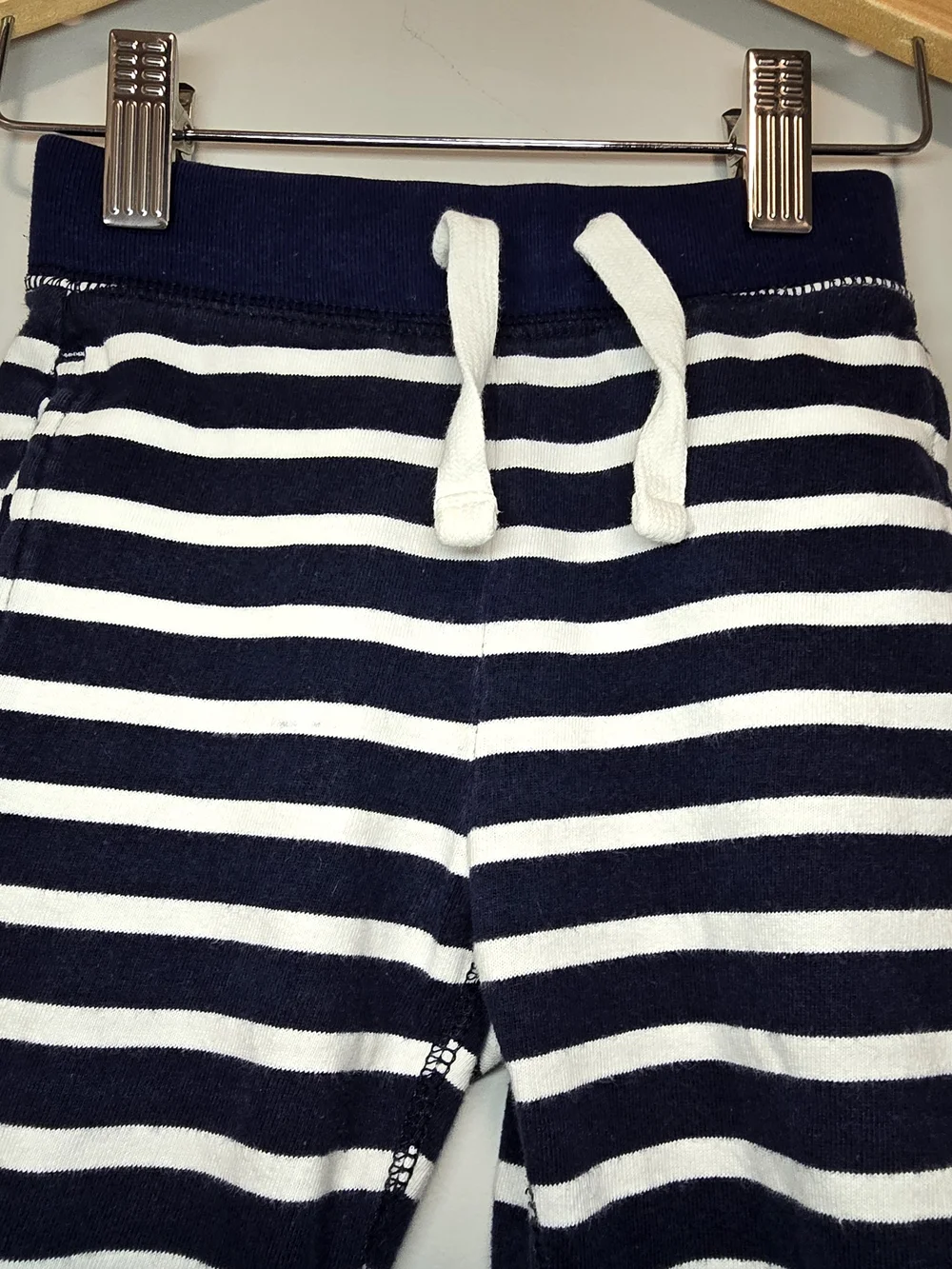 GAP Navy and White Striped Jogger Pants